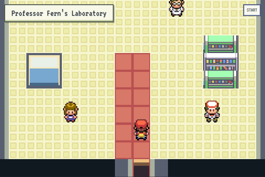 Inside a building in Infinite Pokémon